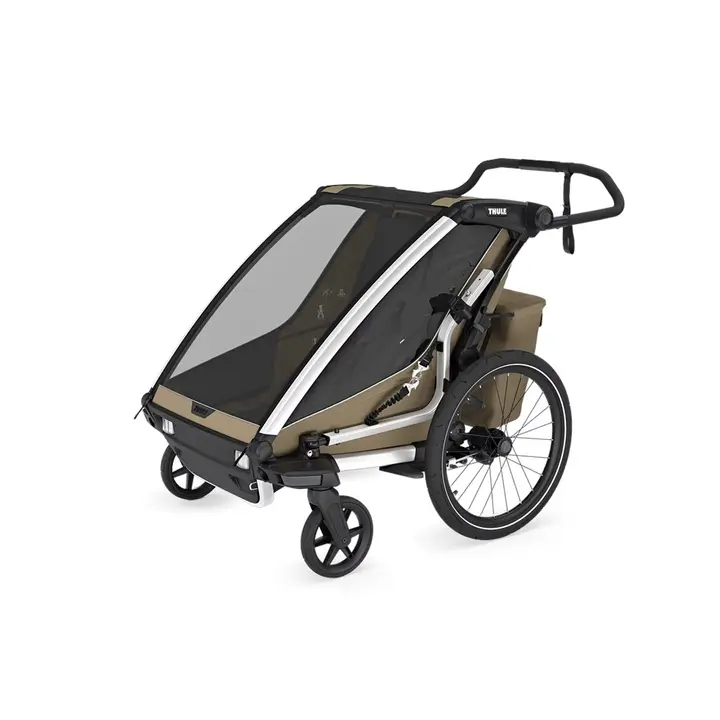Thule remorque velo pour 2 Enfants - Chariot Cross 2 Double - faded khaki – Image 4