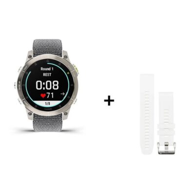 Montre Garmin  EPIX Gen 2 Sapphire Titane 47 mm + bracelet nylon gris