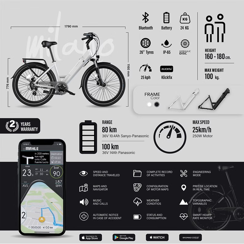 Vélo électrique Smartbike legend eBikes milano 14ah – Image 6